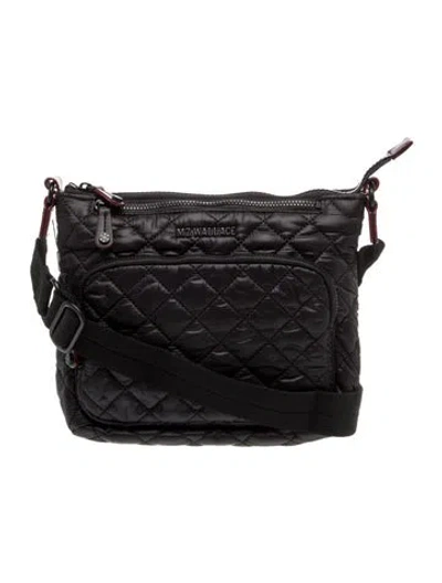 Pre-owned Mz Wallace Quilted Messenger Bag W/ Tags In Black