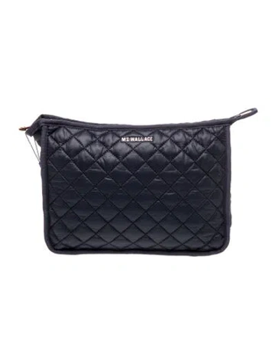 Pre-owned Mz Wallace Quilted Messenger Bag W/ Tags In Blue