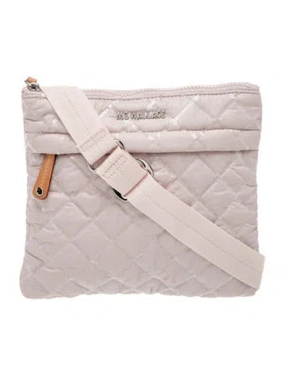 Pre-owned Mz Wallace Quilted Messenger Bag W/ Tags In Pink