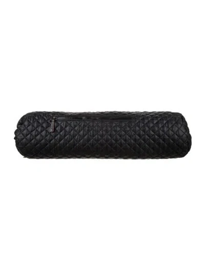 Pre-owned Mz Wallace Quilted Pattern Duffle Bag In Black