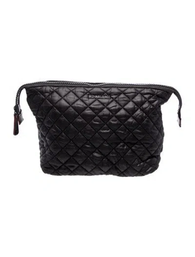 Pre-owned Mz Wallace Quilted Pouch In Black