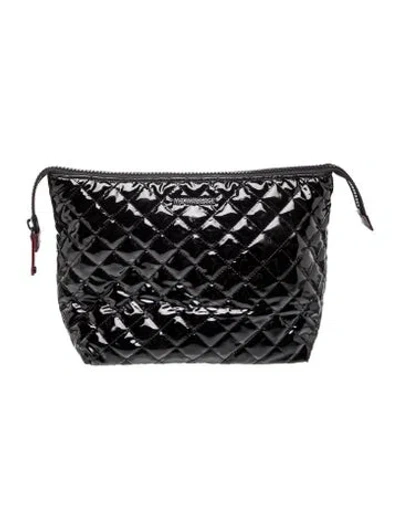 Pre-owned Mz Wallace Quilted Pouch In Black