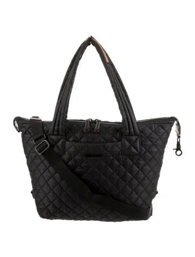 Pre-owned Mz Wallace Quilted Shoulder Bag In Black