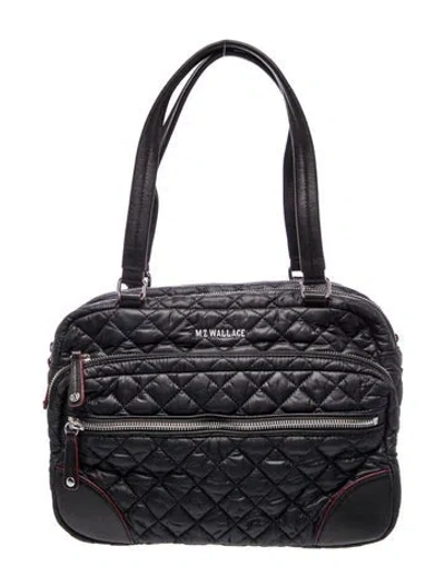 Pre-owned Mz Wallace Quilted Shoulder Bag In Black