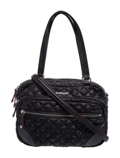 Pre-owned Mz Wallace Quilted Shoulder Bag In Black
