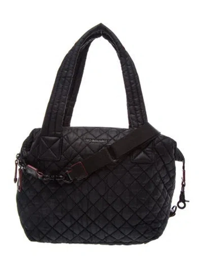 Pre-owned Mz Wallace Quilted Shoulder Bag In Black