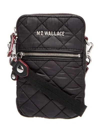 Pre-owned Mz Wallace Quilted Shoulder Bag In Black