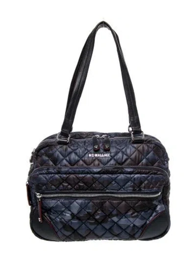 Pre-owned Mz Wallace Quilted Shoulder Bag In Blue