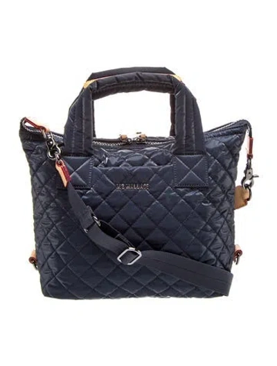 Pre-owned Mz Wallace Quilted Shoulder Bag In Blue