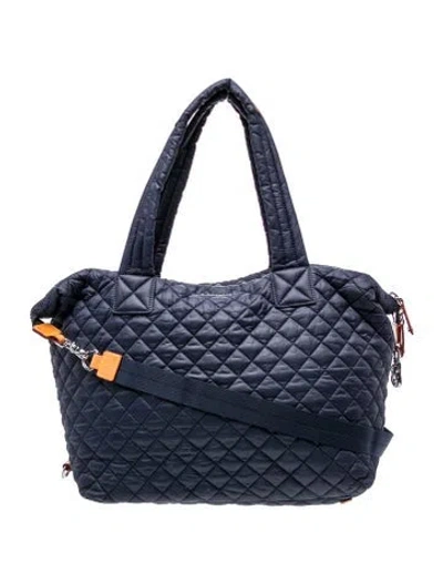Pre-owned Mz Wallace Quilted Shoulder Bag In Blue