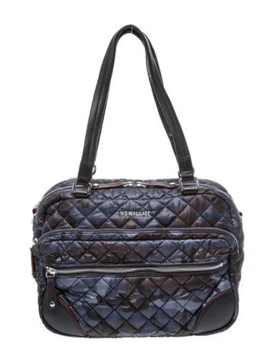 Pre-owned Mz Wallace Quilted Shoulder Bag In Blue