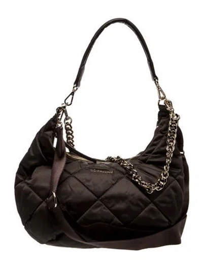 Pre-owned Mz Wallace Quilted Shoulder Bag In Brown