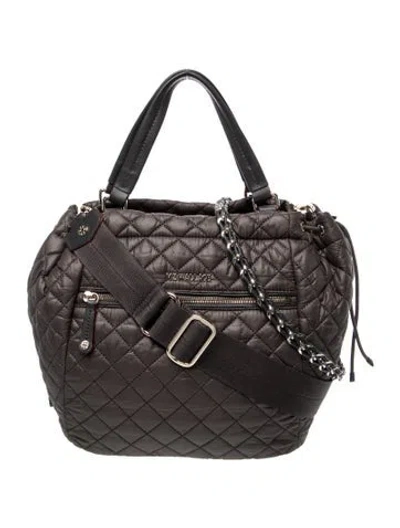Pre-owned Mz Wallace Quilted Shoulder Bag In Gray