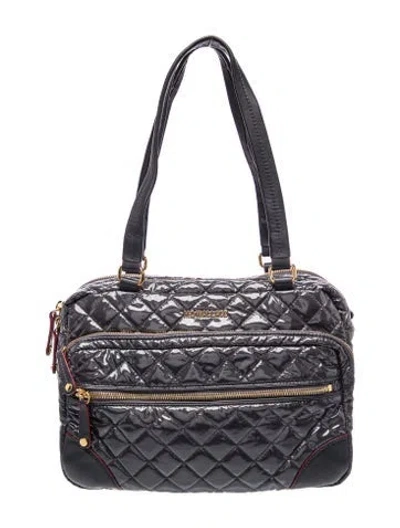 Pre-owned Mz Wallace Quilted Shoulder Bag In Gray