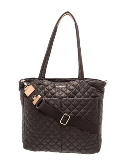 Pre-owned Mz Wallace Quilted Shoulder Bag In Grey