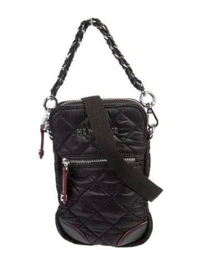 Pre-owned Mz Wallace Quilted Top Handle Bag In Black