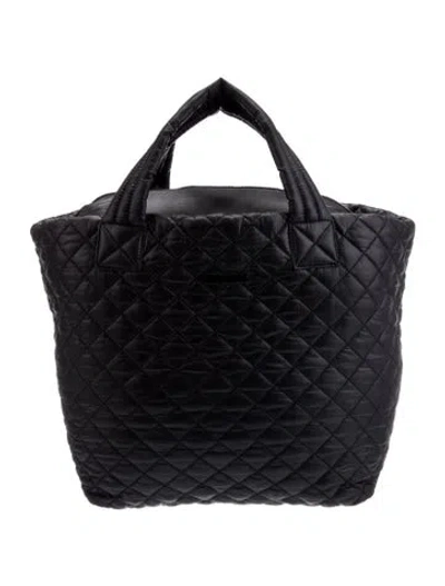Pre-owned Mz Wallace Quilted Top Handle Bag In Black