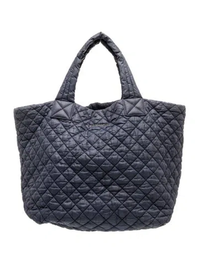 Pre-owned Mz Wallace Quilted Top Handle Bag In Blue