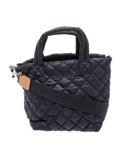 Pre-owned Mz Wallace Quilted Top Handle Bag In Blue