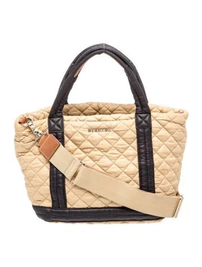 Pre-owned Mz Wallace Quilted Top Handle Bag In Neutral