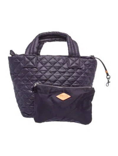 Pre-owned Mz Wallace Quilted Top Handle Bag In Purple
