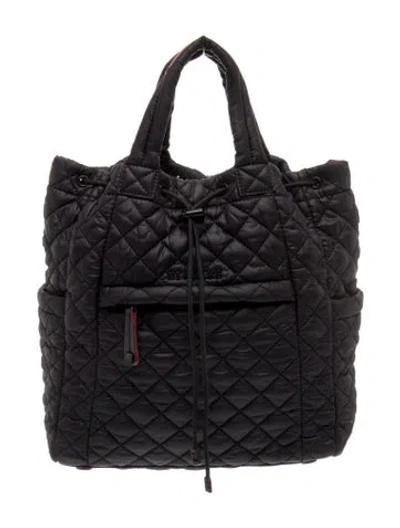 Pre-owned Mz Wallace Quilted Tote In Black