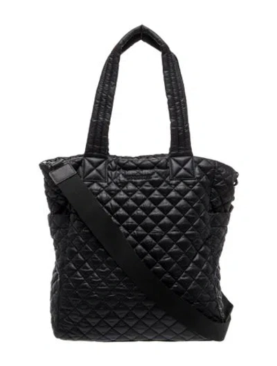 Pre-owned Mz Wallace Quilted Tote In Black