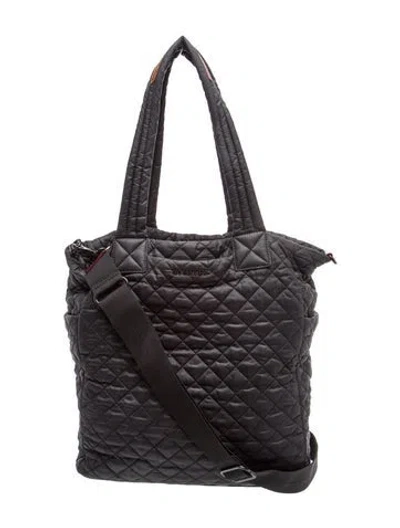 Pre-owned Mz Wallace Quilted Tote In Black