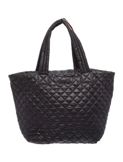 Pre-owned Mz Wallace Quilted Tote In Black
