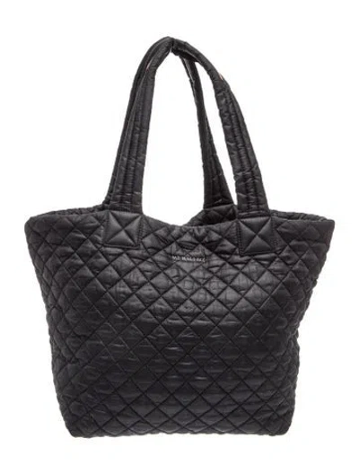 Pre-owned Mz Wallace Quilted Tote In Black