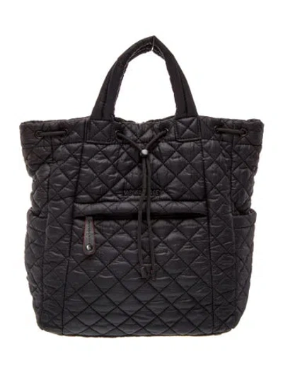 Pre-owned Mz Wallace Quilted Tote In Black