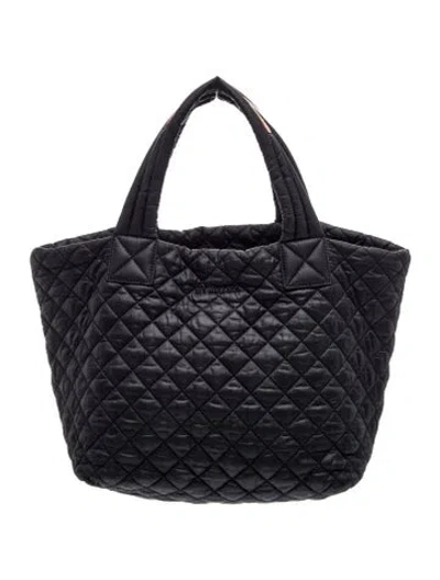 Pre-owned Mz Wallace Quilted Tote In Black