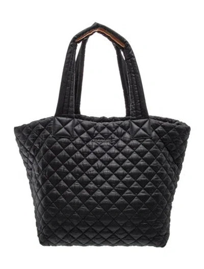 Pre-owned Mz Wallace Quilted Tote In Black