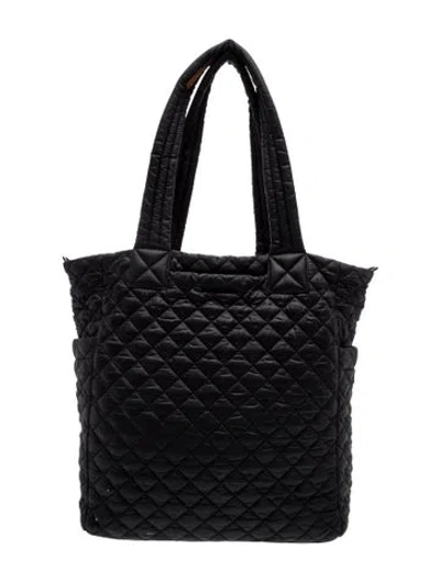 Pre-owned Mz Wallace Quilted Tote In Black