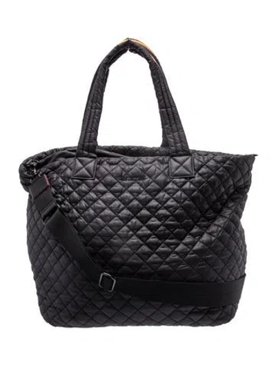 Pre-owned Mz Wallace Quilted Tote In Black