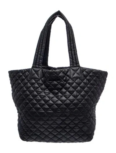Pre-owned Mz Wallace Quilted Tote In Black