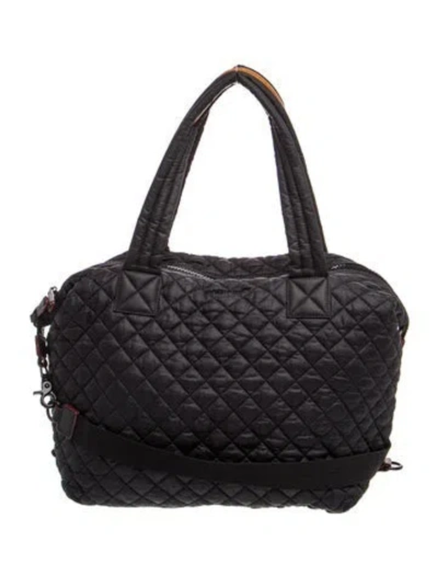 Pre-owned Mz Wallace Quilted Tote In Black