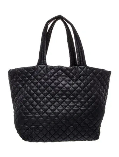 Pre-owned Mz Wallace Quilted Tote In Black