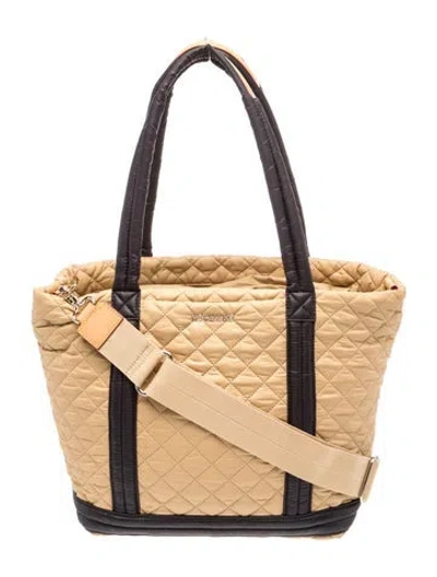 Pre-owned Mz Wallace Quilted Tote In Black/neutrals