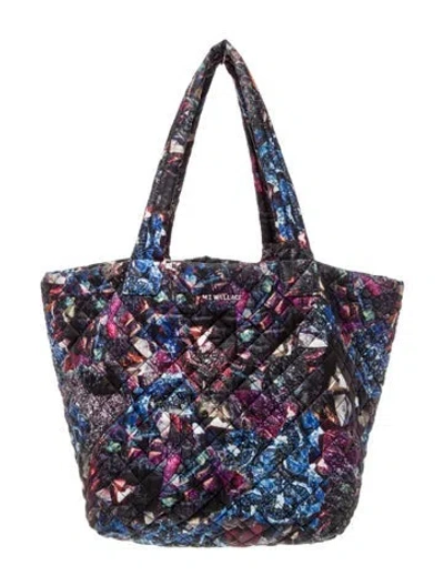 Pre-owned Mz Wallace Quilted Tote In Blue
