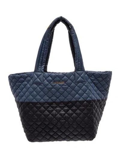 Pre-owned Mz Wallace Quilted Tote In Blue