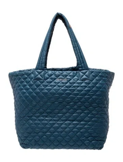 Pre-owned Mz Wallace Quilted Tote In Blue