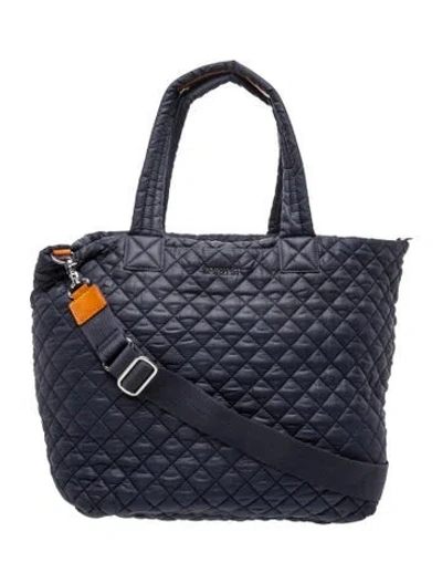 Pre-owned Mz Wallace Quilted Tote In Blue