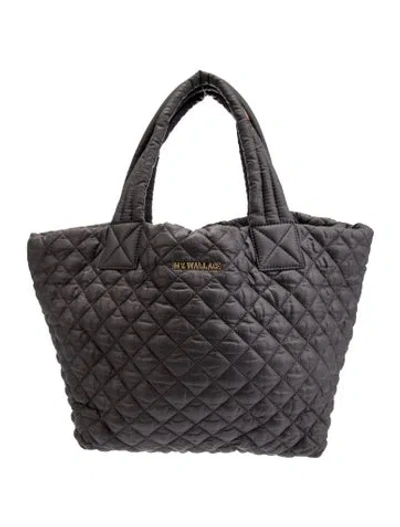 Pre-owned Mz Wallace Quilted Tote In Gray