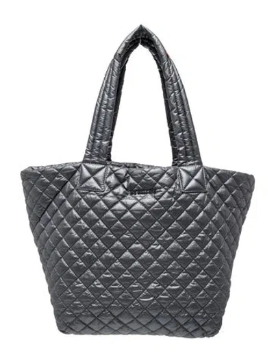Pre-owned Mz Wallace Quilted Tote In Gray