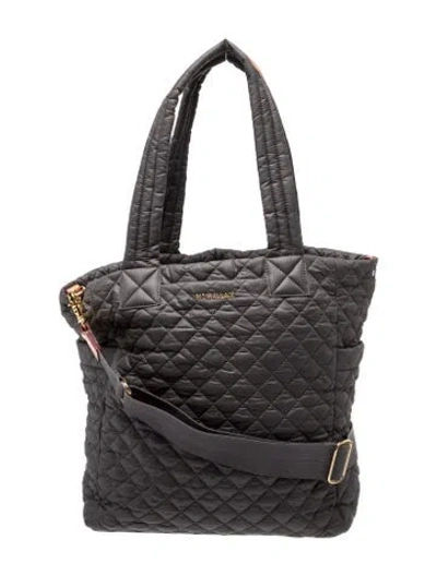 Pre-owned Mz Wallace Quilted Tote In Gray