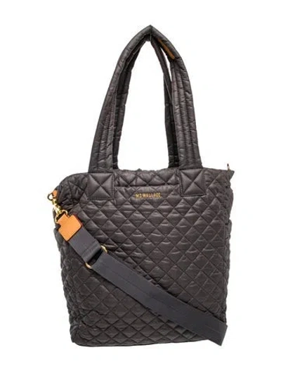 Pre-owned Mz Wallace Quilted Tote In Gray
