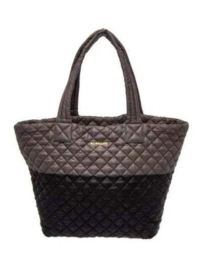 Pre-owned Mz Wallace Quilted Tote In Grey