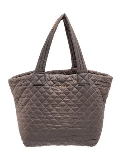 Pre-owned Mz Wallace Quilted Tote In Grey