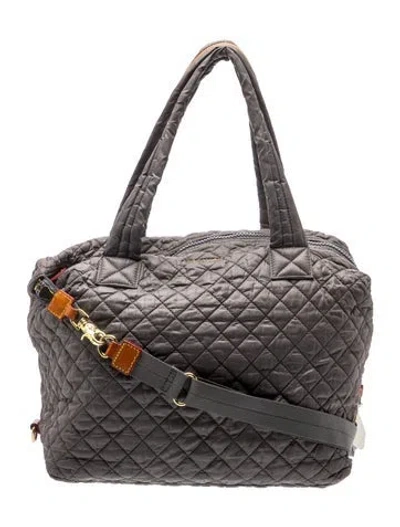 Pre-owned Mz Wallace Quilted Tote In Grey